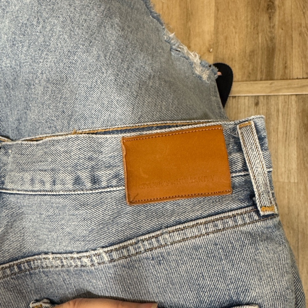 Citizens Of Humanity Light Blue Distressed Denim Jean Shorts - Picture 6 of 8